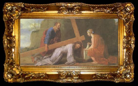 framed  Eustache Le Sueur Jesus Carrying the Cross (san 05), ta009-2